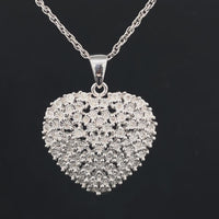 ANHÄNGER AUS 925/- SILBER RHODINIERT MIT DIAMANTEN