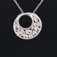 ANHÄNGER AUS 925/- SILBER RHODINIERT MIT ZIRKONIA