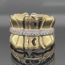 RING AUS 925/- SILBER VERGOLDET MIT ZIRKON