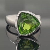 RING AUS 925/- SILBER RHODINIERT MIT BERNSTEIN NATUR (CA.1,55 ct.)