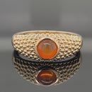 RING AUS 925/- SILBER VERGOLDET MIT FEUEROPAL ( CA. 0,60 ct.)
