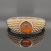 RING AUS 925/- SILBER VERGOLDET MIT FEUEROPAL ( CA. 0,60 ct.)