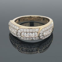 RING GR. 17 (54) AUS 585/- GELBGOLD mit Brillanten
