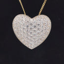 "HERZ" WENDEANHÄNGER AUS 925/- SILBER BICOLOR MIT ZIRKONIA