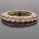 RING AUS 925/- SILBER VERGOLDET MIT MORGANIT