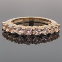 RING AUS 925/- SILBER VERGOLDET MIT MORGANIT