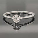 RING AUS 585/- WEIßGOLD MIT BRILLANTEN ( GES. CA.0,11 ct.)