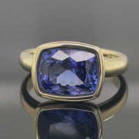 RING GR.17 (53) AUS 585/- GELBGOLD MIT TANSANIT AAA