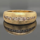 RING AUS 925/- SILBER VERGOLDET MIT CHAMP. DIAMANTEN