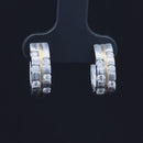CREOLEN AUS 999/- PLATIN & 750/- GELBGOLD MIT BRILLANTEN LR (GES.CA.0,30 ct.)