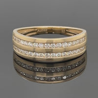 RING AUS 585/- GELBGOLD MIT BRILLANTEN LR (ges.ca. 0,50 ct.)