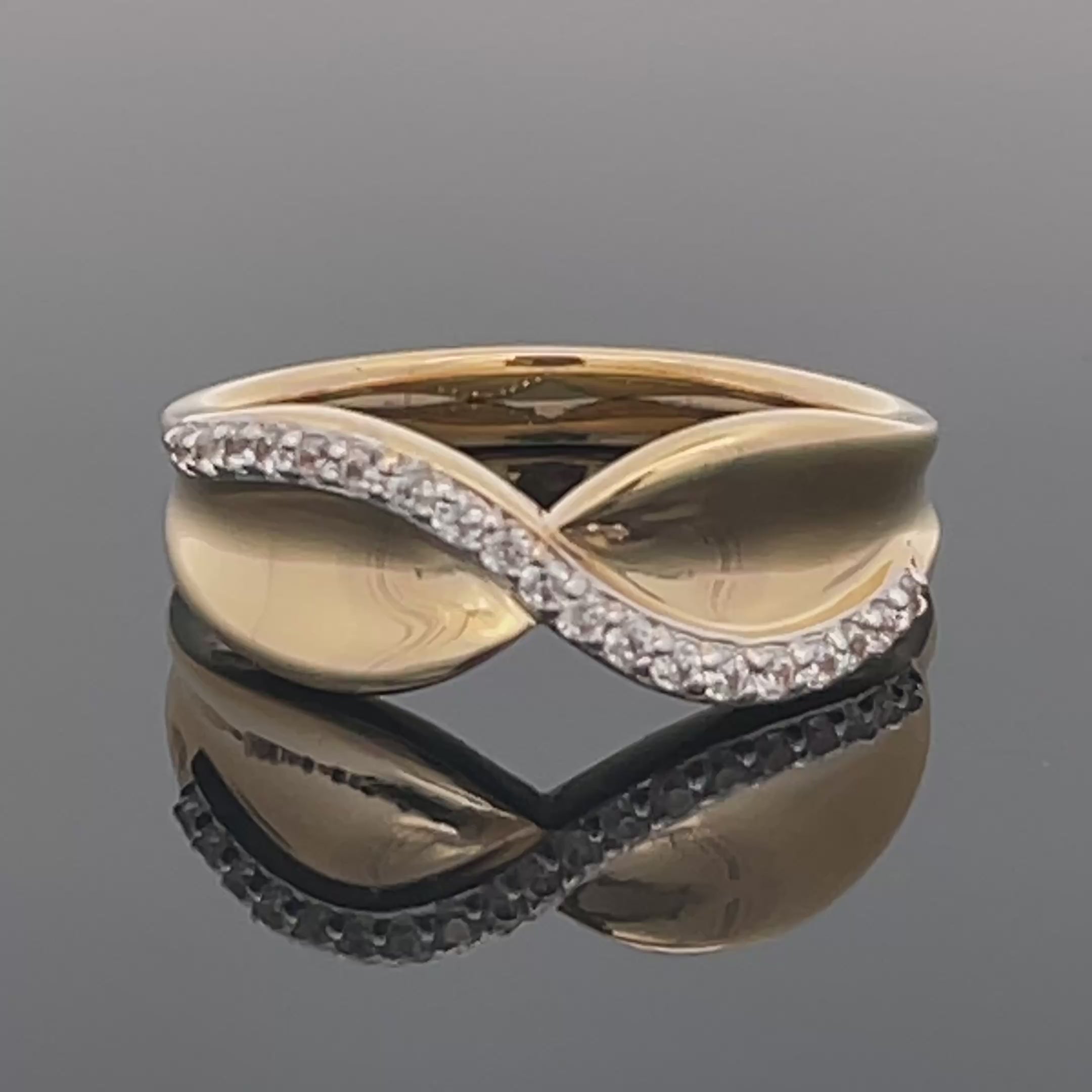RING AUS 925/- SILBER VERGOLDET MIT ZIRKON