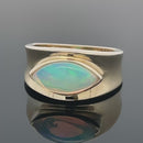 RING AUS 375/- GELBGOLD mit Kristallopal (ca. 0,800 ct.)