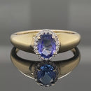 RING AUS 375/- GELBGOLD MIT TANSANIT AAAA & ZIRKON (GES.CA.0,90ct.)