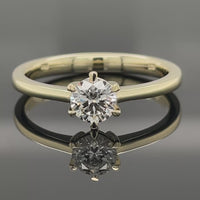 SOLITÄR RING GR. 17 ( CA.53) AUS 585/- GELBGOLD mit Brillant (ca. 0,51 ct.)