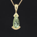 CLIP-ANHÄNGER AUS 375/- GELBGOLD MIT TURMALIN (CA. 2,50 ct.)
