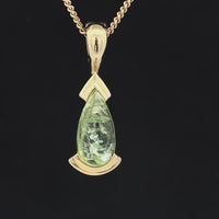 CLIP-ANHÄNGER AUS 375/- GELBGOLD MIT TURMALIN (CA. 2,50 ct.)