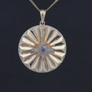 ANHÄNGER AUS 925/- SILBER VERGOLDET MIT TANSANIT & WEIßTOPAS