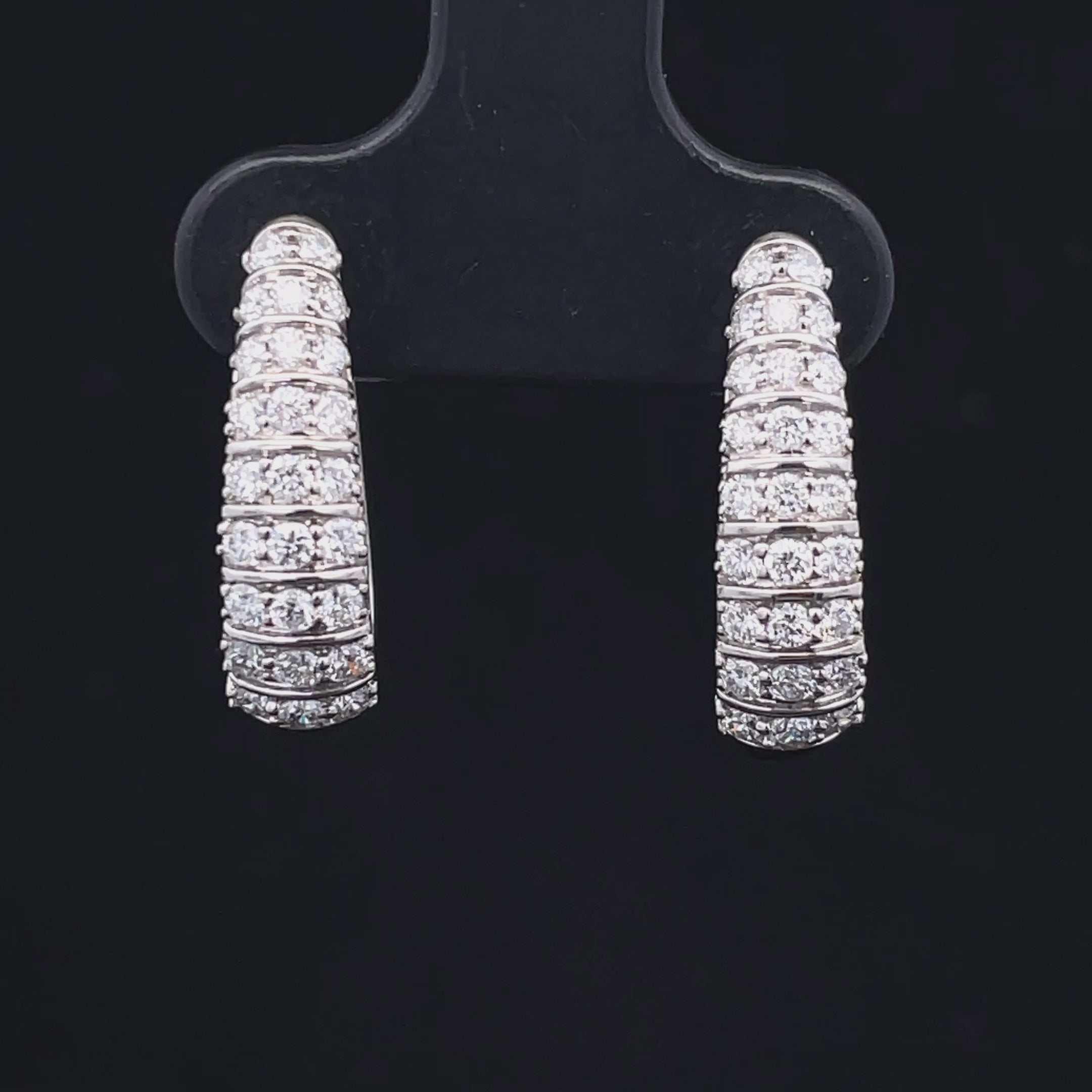 CREOLEN AUS 950/- PLATIN MIT BRILLANT SI1 (ges. ca.0,75 ct.)