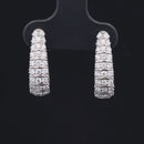 CREOLEN AUS 950/- PLATIN MIT BRILLANT SI1 (ges. ca.0,75 ct.)