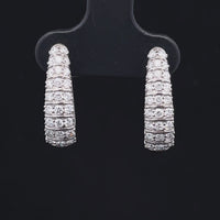 CREOLEN AUS 950/- PLATIN MIT BRILLANT SI1 (ges. ca.0,75 ct.)
