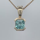 ANHÄNGER AUS 375/- GELBGOLD mit Zirkon (ca. 1,5 ct.)