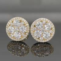 OHRSTECKER AUS 925/- SILBER GELBVERGOLDET MIT ZIRKONIA