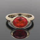 RING AUS 375/- GELBGOLD MIT FEUEROPAL (CA.1,10 ct.)