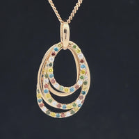 ANHÄNGER AUS 585/- GELBGOLD MIT MULTI BRILLANTEN (ges.ca. 0,70 ct.)