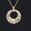 ANHÄNGER AUS 585/- GELBGOLD MIT MULTI BRILLANTEN (ges.ca. 0,35 ct.)