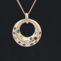 ANHÄNGER AUS 585/- GELBGOLD MIT MULTI BRILLANTEN (ges.ca. 0,35 ct.)