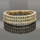 RING AUS 375/- GELBGOLD MIT BRILLANTEN BEH. (ges.ca. 0,483 ct.)
