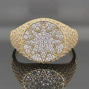 RING AUS 925/- SILBER VERGOLDET MIT ZIRKONIA