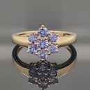 RING AUS 925/- SILBER VERGOLDET MIT TANSANIT