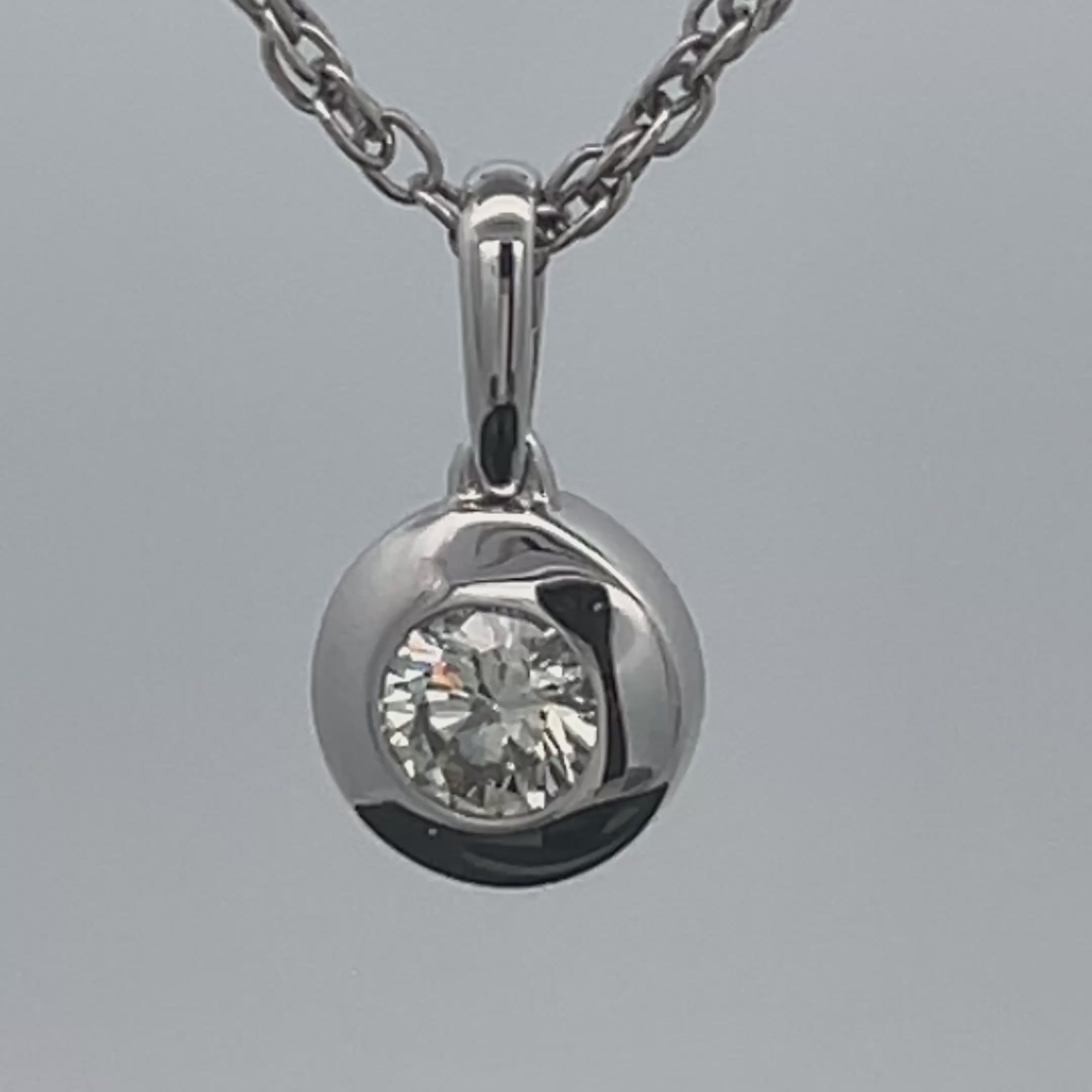 ANHÄNGER AUS 585/- WEISSGOLD mit Brillant (ca. 0,30 ct.)