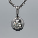 ANHÄNGER AUS 585/- WEISSGOLD mit Brillant (ca. 0,30 ct.)