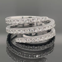 RING AUS 585/- WEIßGOLD MIT DIAMANTEN SI ( GES.CA.0,86 ct.)