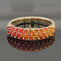 RING  AUS 375/- GELBGOLD mit Feueropal (ca. 0,888 ct.)
