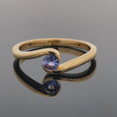 RING AUS 925/- SILBER VERGOLDET MIT TANSANIT