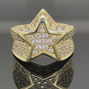 RING AUS 925/- SILBER GELBGOLDPLATTIERT MIT ZIRKONIA