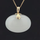 ANHÄNGER AUS 375/- GELBGOLD MIT MONDSTEIN (CA.29,0 ct.)