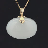 ANHÄNGER AUS 375/- GELBGOLD MIT MONDSTEIN (CA.29,0 ct.)