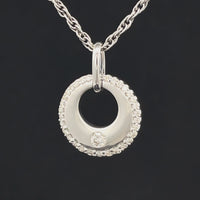 ANHÄNGER AUS 375/- WEIßGOLD MIT BRILLANTEN (ges.ca. 0,20 ct.)