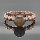 RING AUS 925/- SILBER ROSÉVERGOLDET MIT KRISTALLOPAL (CA. 1,22 ct.)