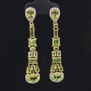 OHRSTECKER AUS 925/- SILBER VERGOLDET MIT PERIDOT & WEIßTOPAS