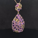 ANHÄNGER AUS 925/- SILBER VERGOLDET MIT AMETHYST