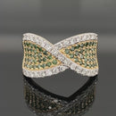 RING AUS 585/- GELBGOLD MIT BRILLANTEN (GES. CA. 1,0 ct.)