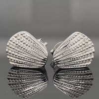 OHRSTECKER "MUSCHEL" AUS 925/- SILBER RHODINIERT