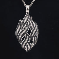 CLIP ANHÄNGER AUS 925/- SILBER RHODINIERT MIT SPINELL & ZIRKON ( GES. CA. 1,99 ct.)