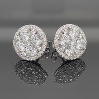 OHRSTECKER AUS 925/- SILBER RHODINIERT MIT ZIRKONIA